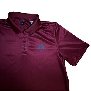 Adidas Men's Burgundy Polo Shirt